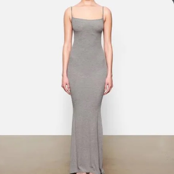 SKIMS Dresses & Skirts - NWOT SKIMS Gray Soft Lounge Dress (XXS)